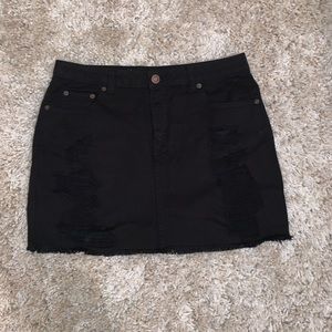 Black Denim Skirt